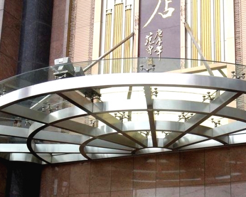 廣州酒店不銹鋼雨棚